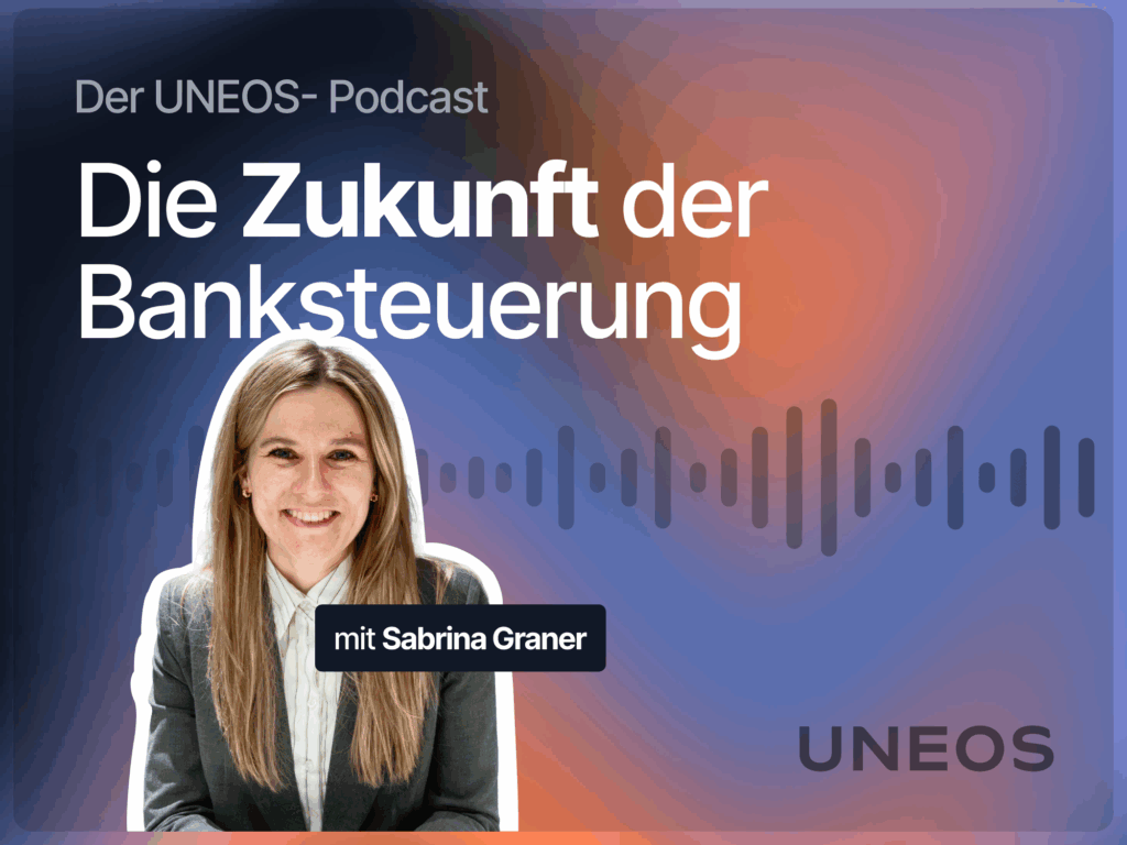 Cover des Podcasts "Die Zukunft der Banksteuerung" mit Sabrina Garner